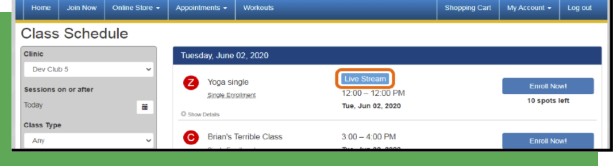 Client CRM software and Easy Access Editing for Fitness CLubs